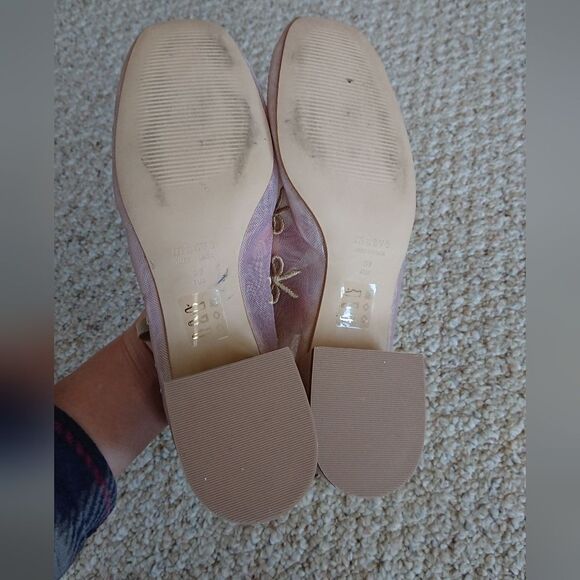 Anthropologie Maeve Chic Bow Embroidered Mary Jane Shoes size 38.5 - Picture 12 of 12
